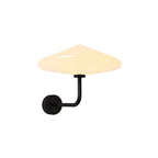 Modern Round Glass LED Wall Lamp in Black