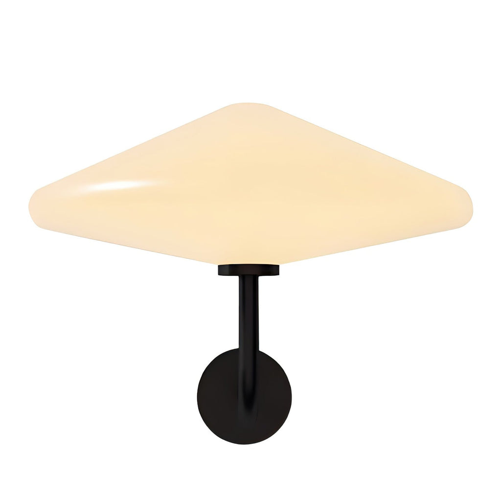 Modern Round Glass LED Wall Lamp in Black