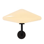 Modern Round Glass LED Wall Lamp in Black