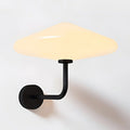 Modern Round Glass LED Wall Lamp in Black