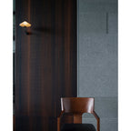 Modern Round Glass LED Wall Lamp in Black