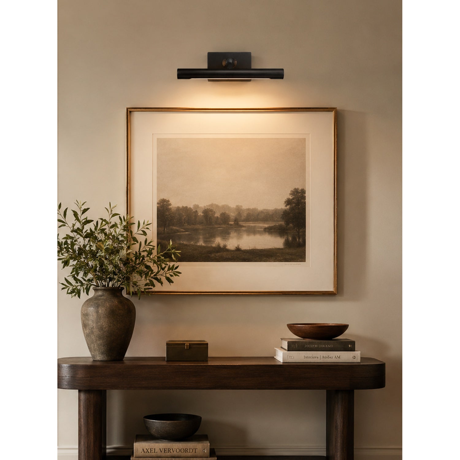 Slim Linear LED Picture Light with Swivel Bar