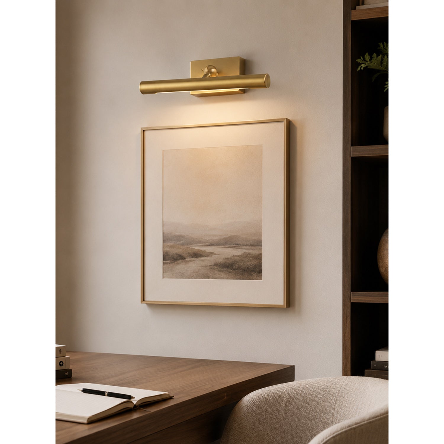 Slim Linear LED Picture Light with Swivel Bar