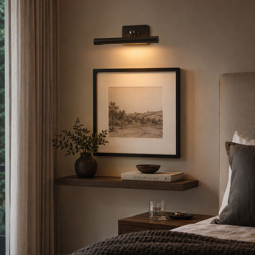 Slim Linear LED Picture Light with Swivel Bar