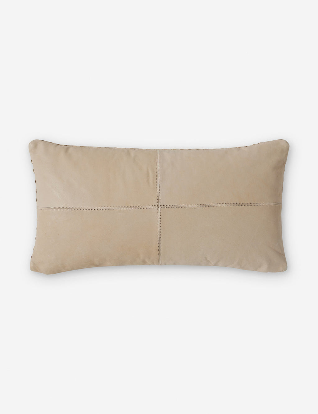 Vireo Leather Pillow | Handcrafted Basketweave Design