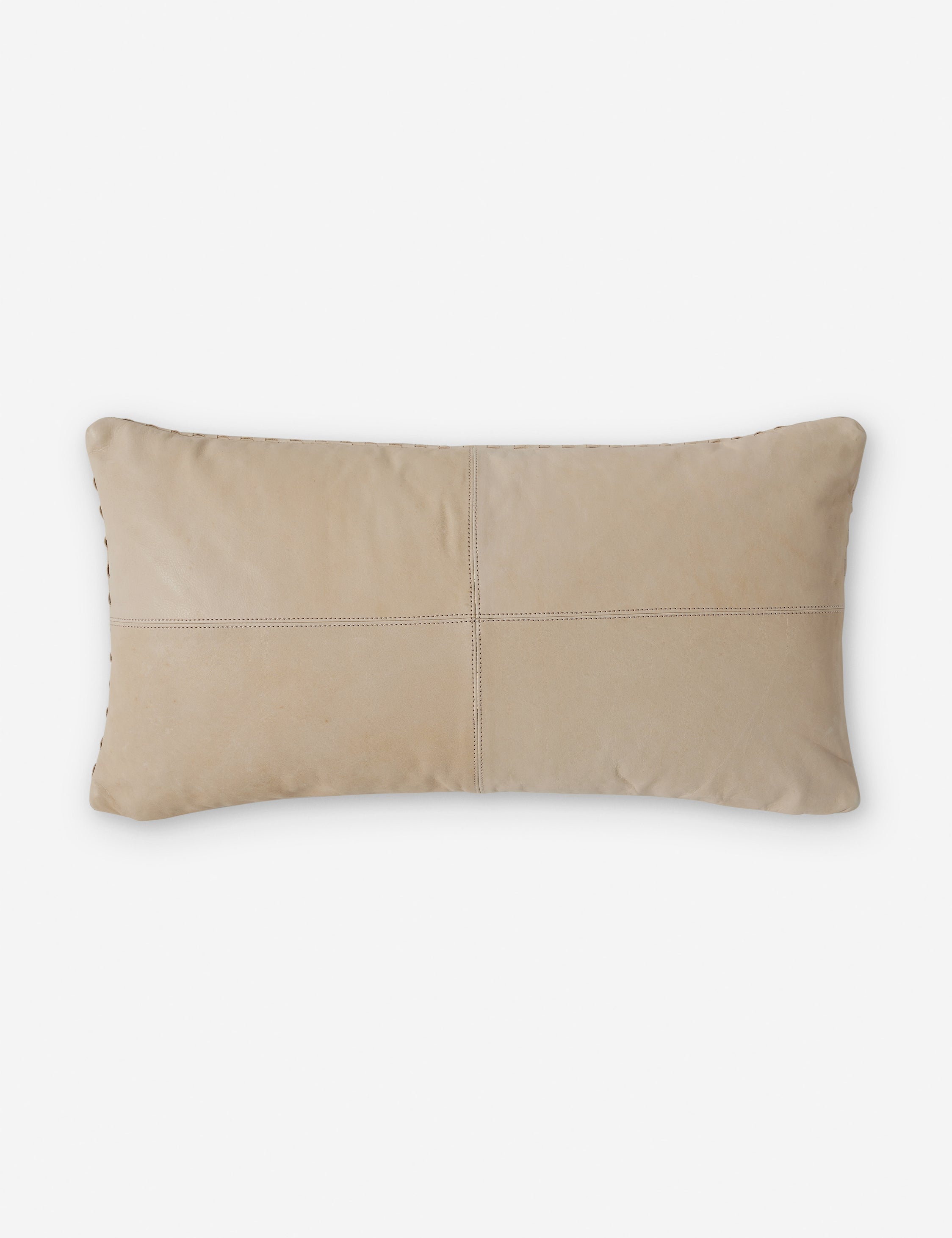 Vireo Leather Pillow | Handcrafted Basketweave Design