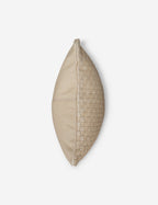 Vireo Leather Pillow | Handcrafted Basketweave Design