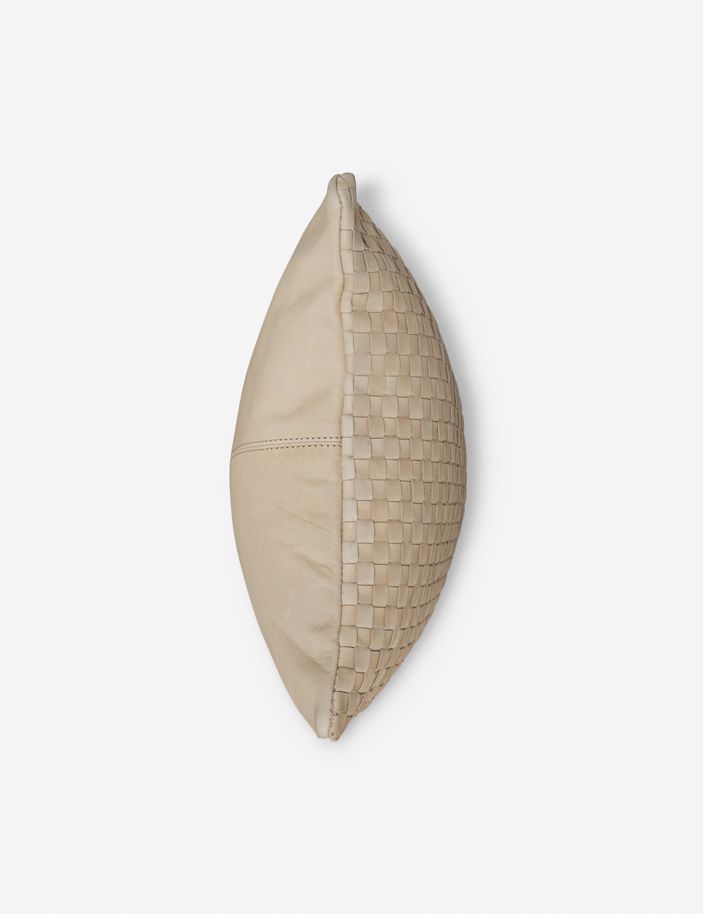 Vireo Leather Pillow | Handcrafted Basketweave Design