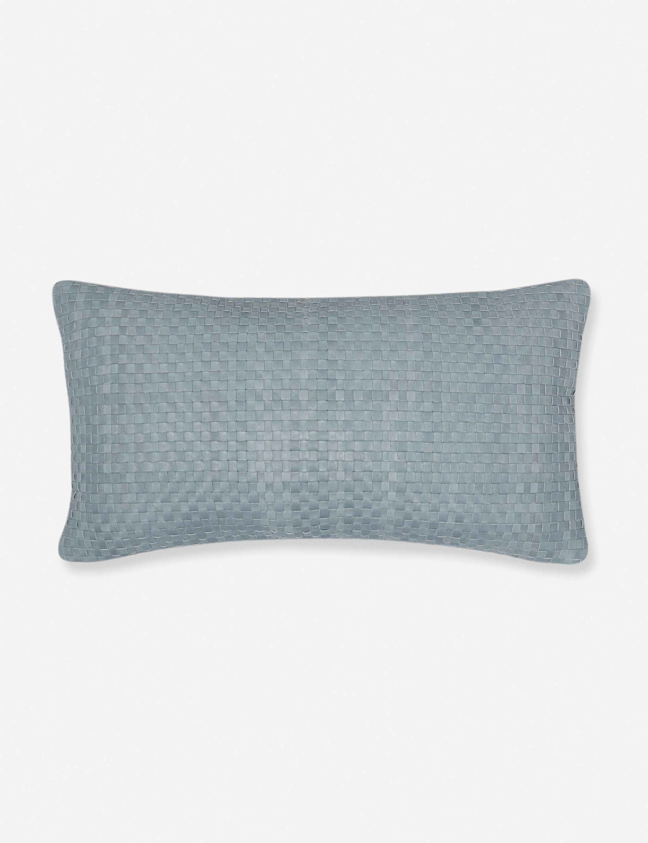 Vireo Leather Pillow | Handcrafted Basketweave Design