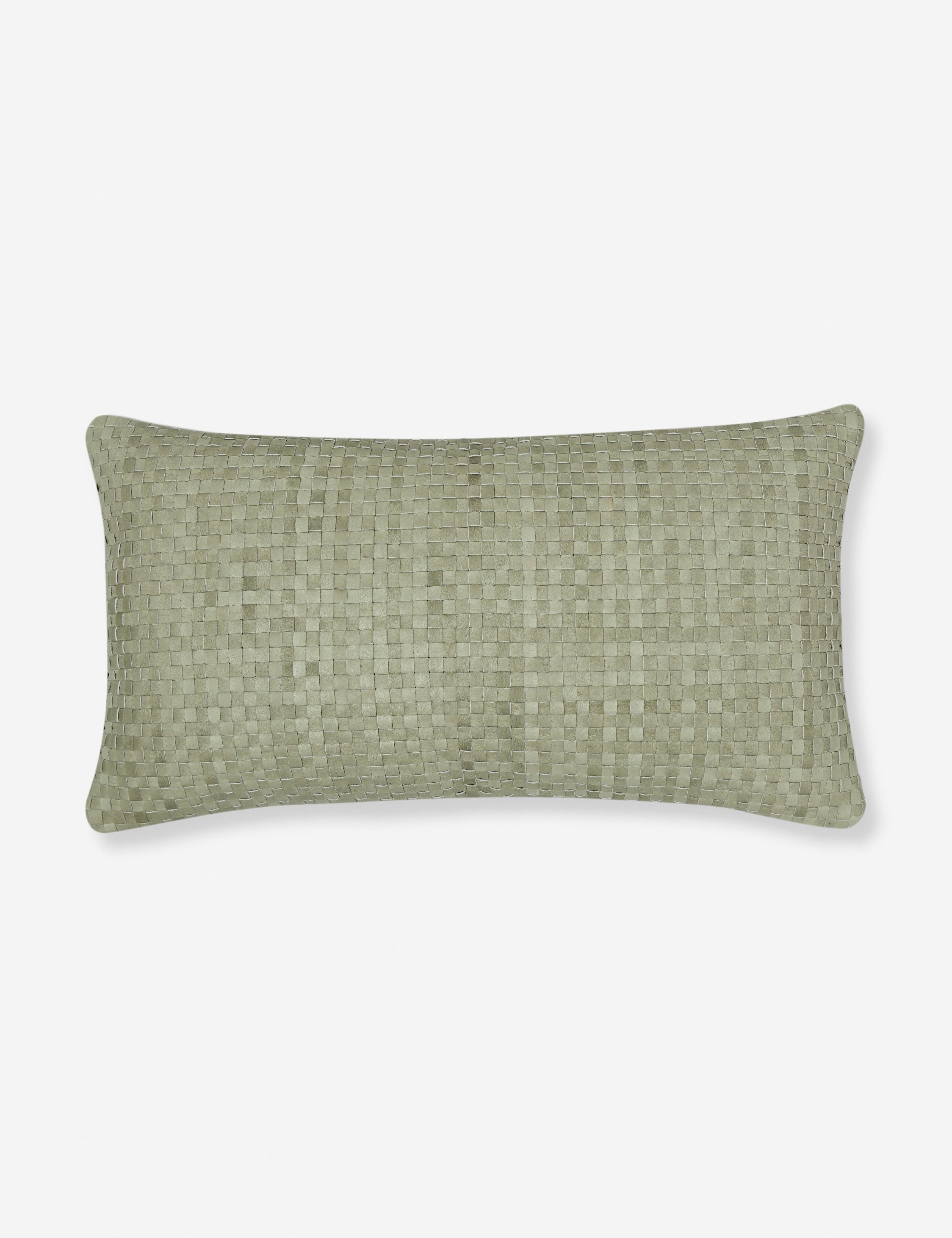 Vireo Leather Pillow | Handcrafted Basketweave Design