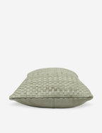 Vireo Leather Pillow | Handcrafted Basketweave Design