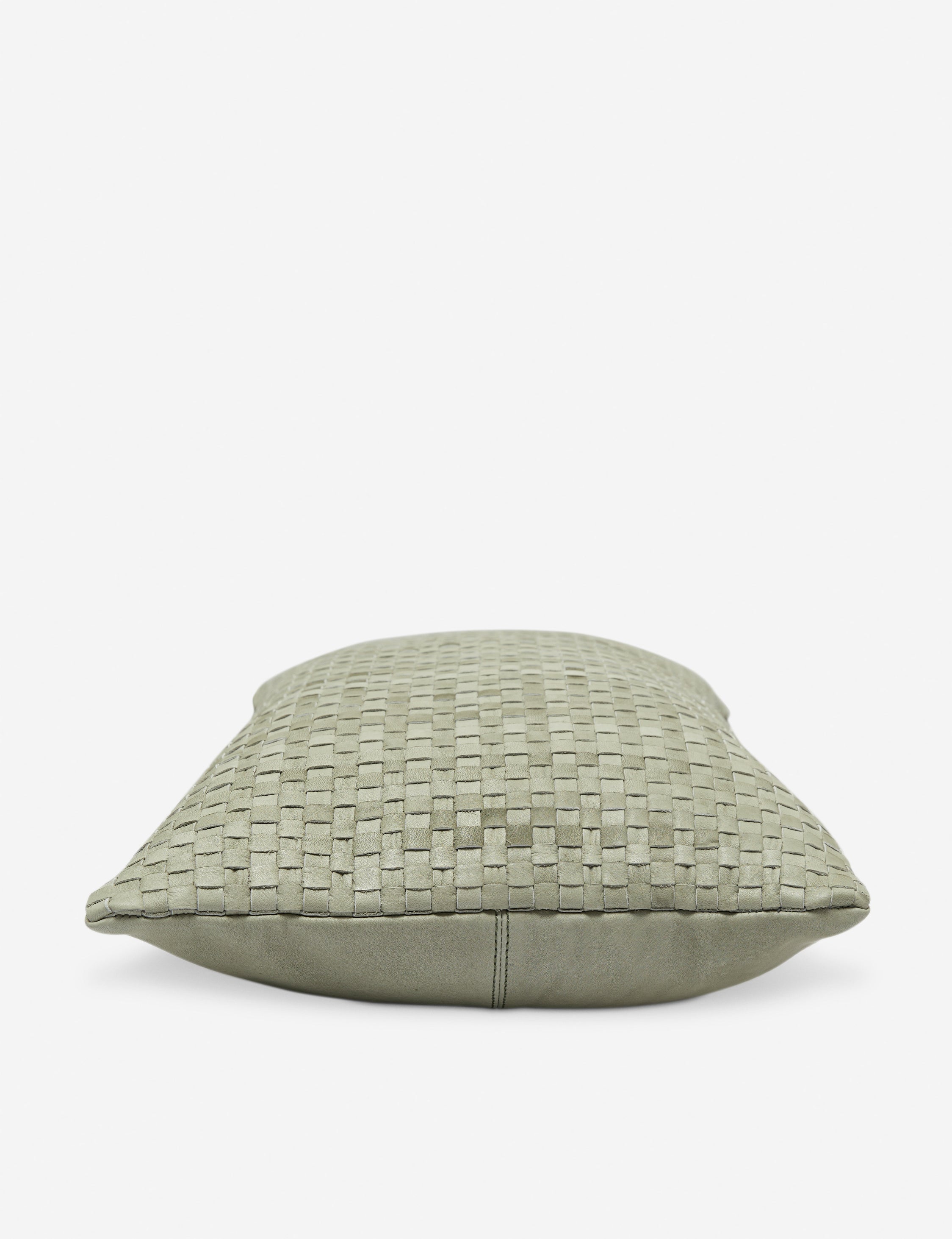 Vireo Leather Pillow | Handcrafted Basketweave Design