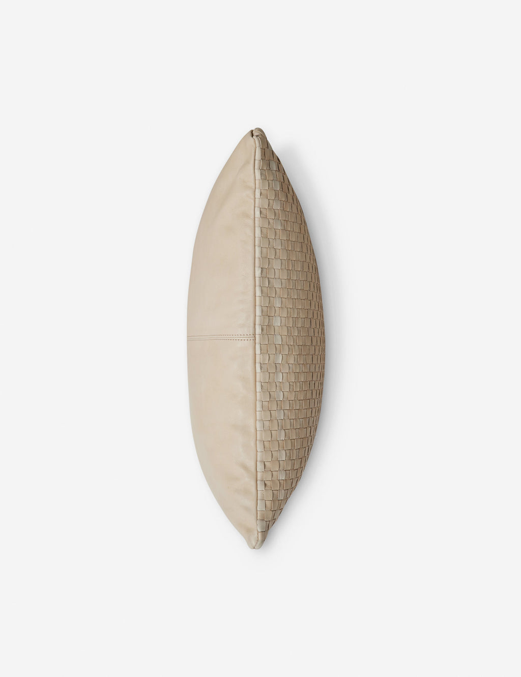Vireo Leather Pillow | Handcrafted Basketweave Design