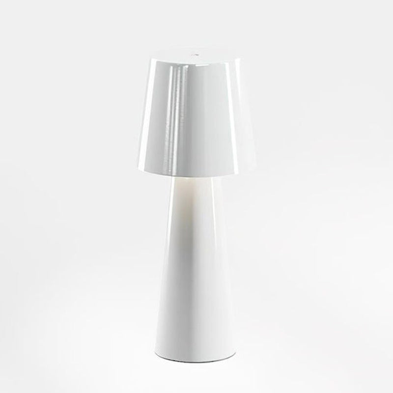 Cordless Conical Metal Table Lamp with Touch Dimmer