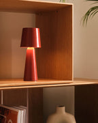 Cordless Conical Metal Table Lamp with Touch Dimmer
