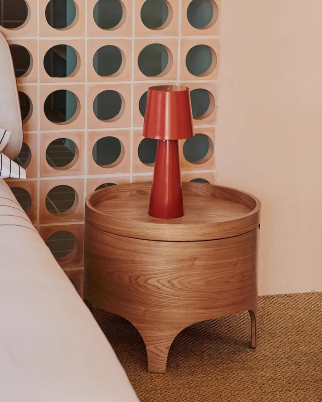 Cordless Conical Metal Table Lamp with Touch Dimmer