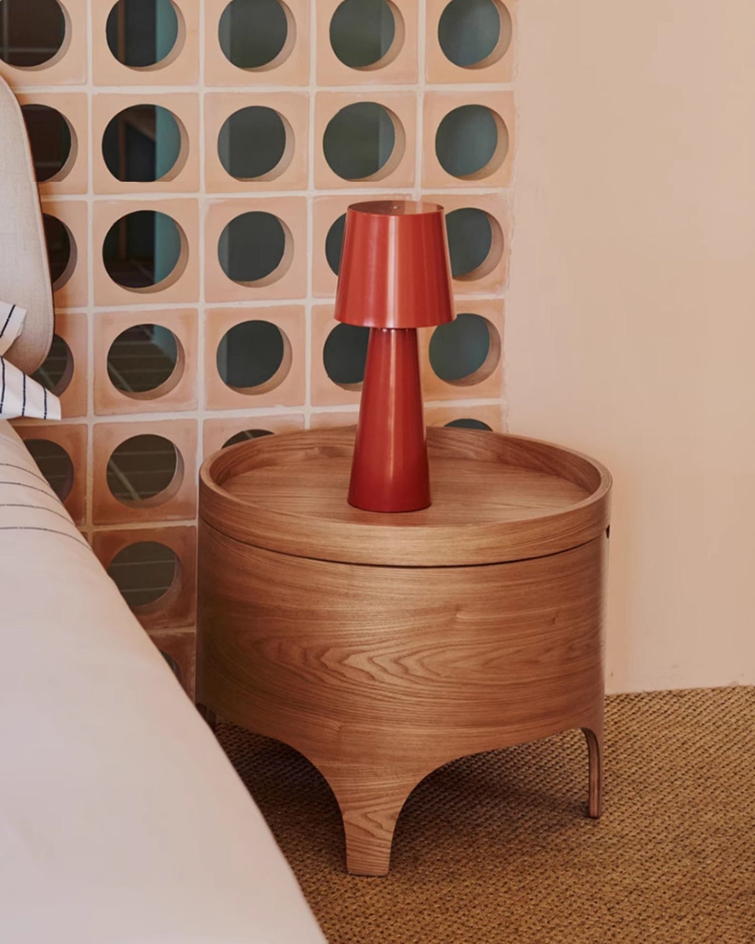 Cordless Conical Metal Table Lamp with Touch Dimmer