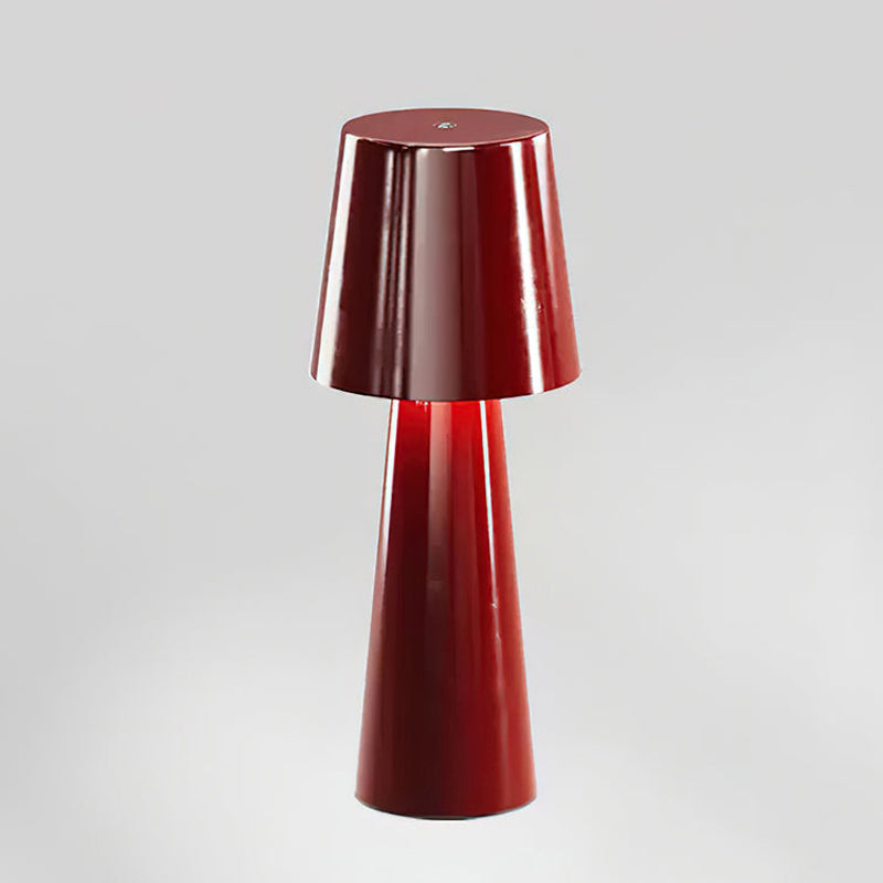 Cordless Conical Metal Table Lamp with Touch Dimmer