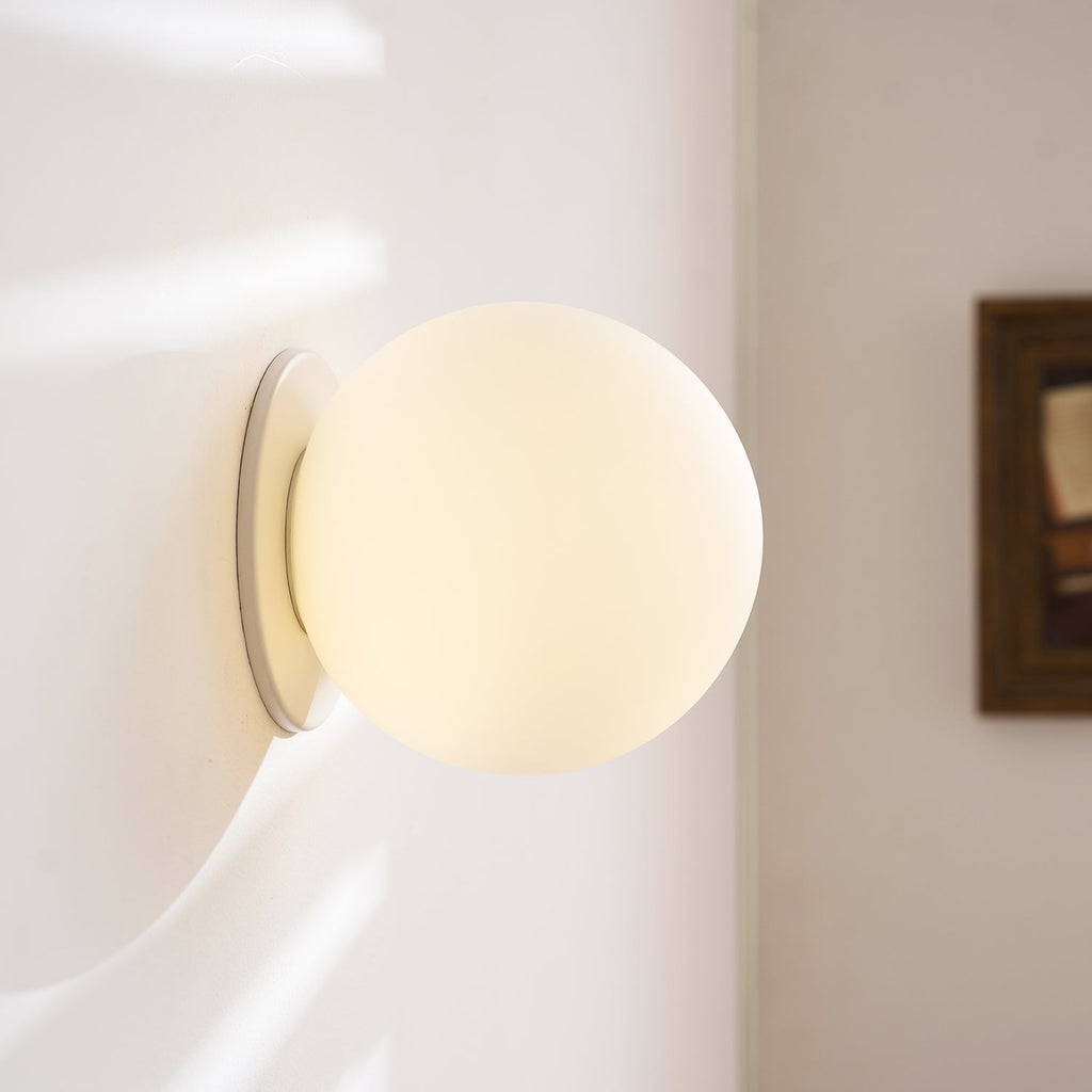 Minimalist Frosted Glass Globe Wall Light