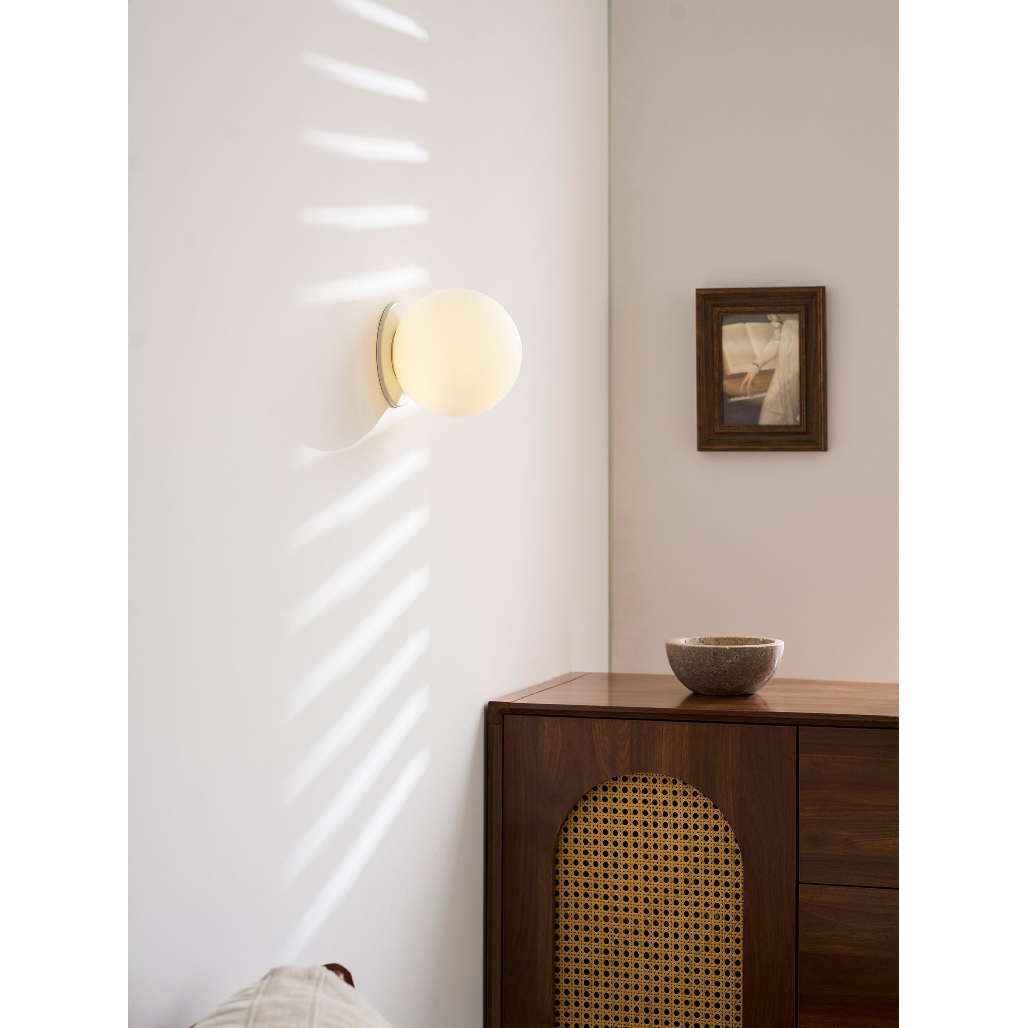Minimalist Frosted Glass Globe Wall Light