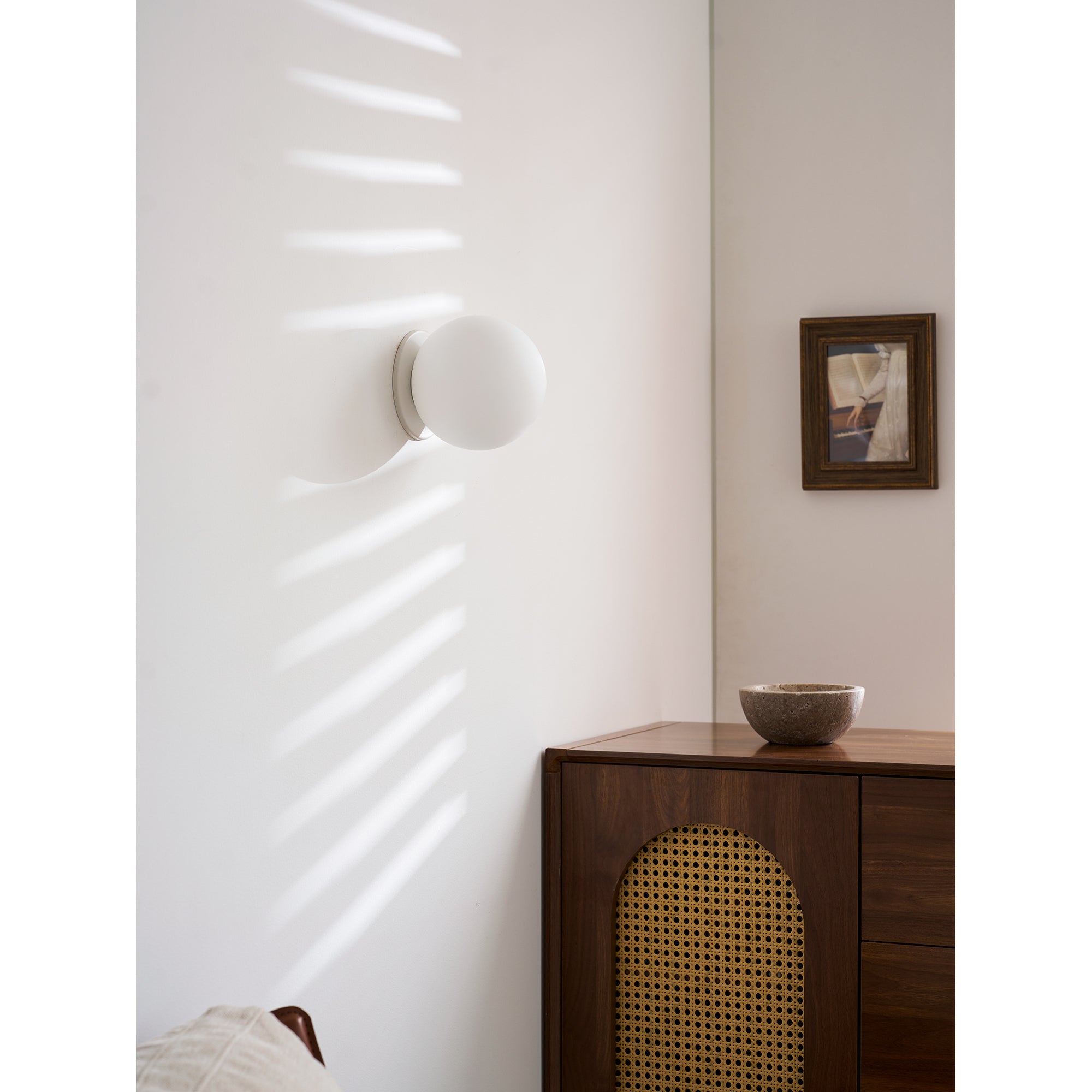 Minimalist Frosted Glass Globe Wall Light