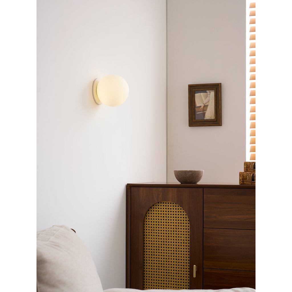 Minimalist Frosted Glass Globe Wall Light