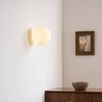 Minimalist Frosted Glass Globe Wall Light