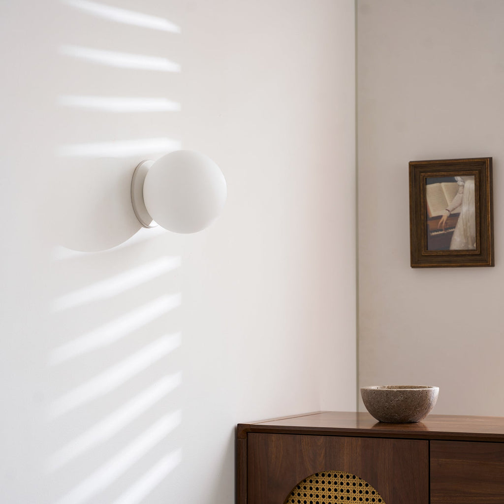 Minimalist Frosted Glass Globe Wall Light