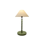 Bamboo-Joint Table Lamp with Fabric Shade