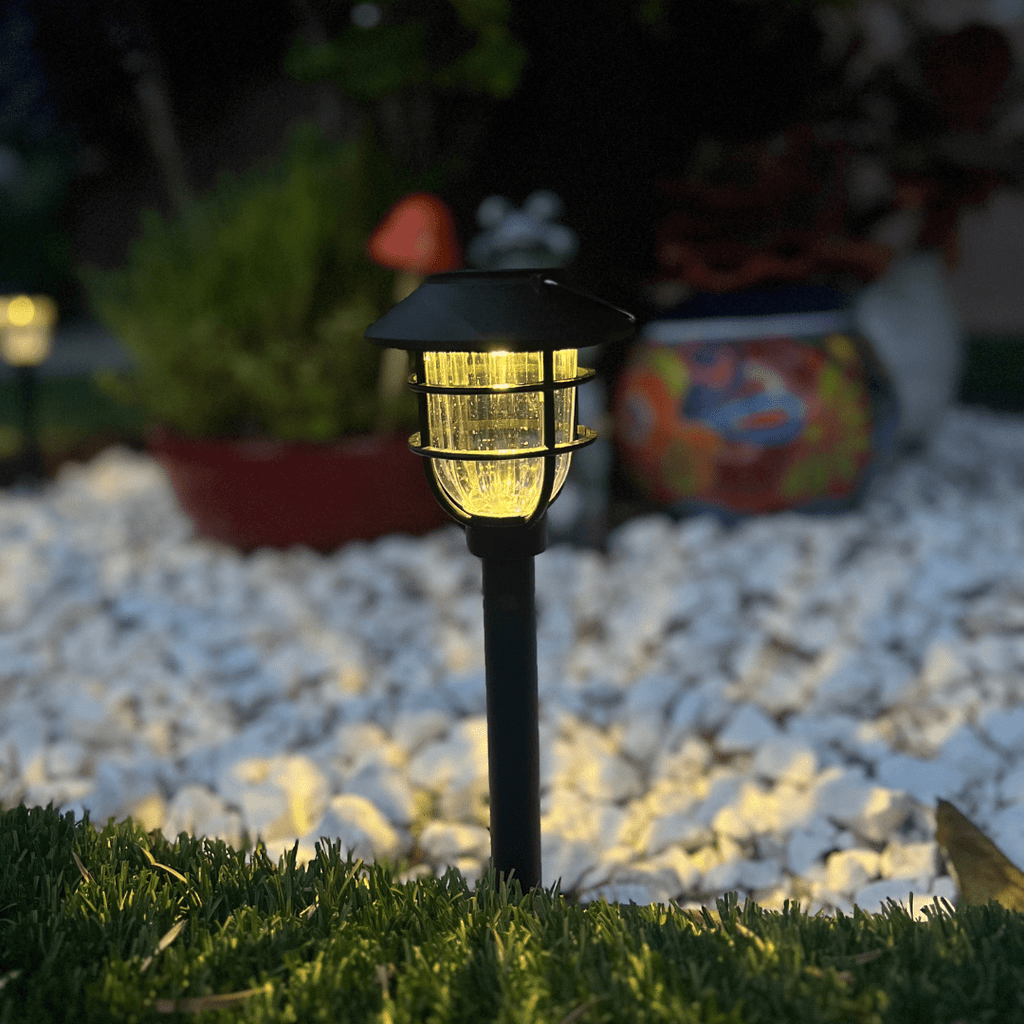 Vintage Cage Solar LED Path Light 1-Light