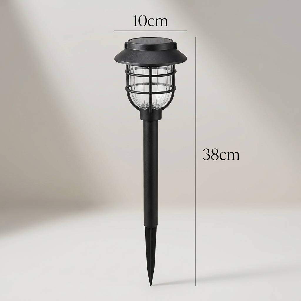 Vintage Cage Solar LED Path Light 1-Light