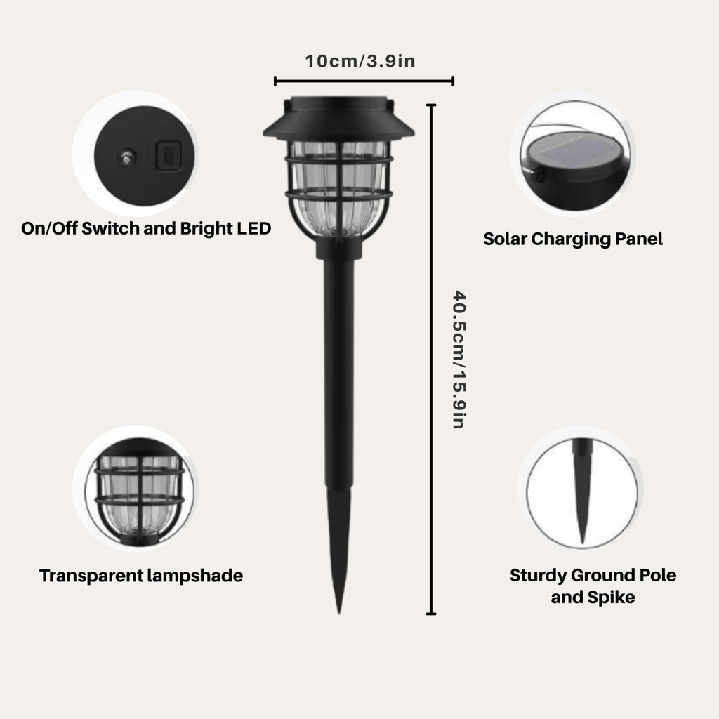 Solvique – Vintage Solar LED Path Lighting