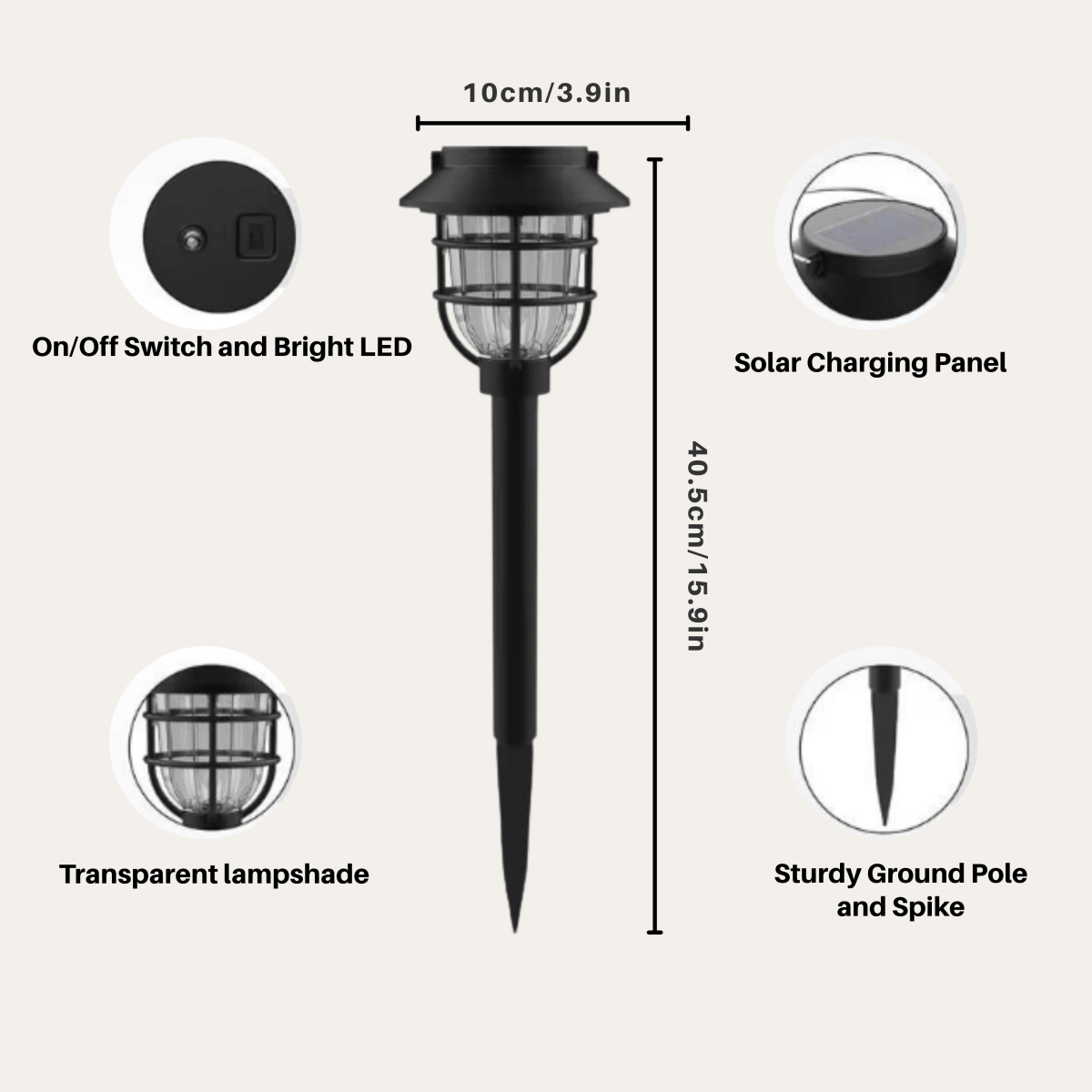 Solvique – Vintage Solar LED Path Lighting