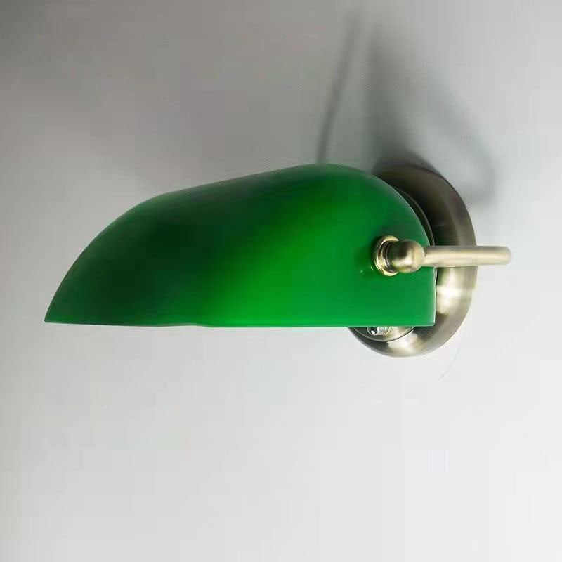 Vintage Glass Half Moon Wall Sconce Lamp 1-Light