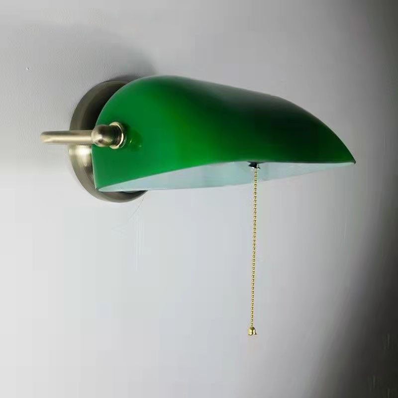 Serelis - Vintage Glass Half Moon Wall Lamp