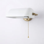 Vintage Glass Half Moon Wall Sconce Lamp 1-Light
