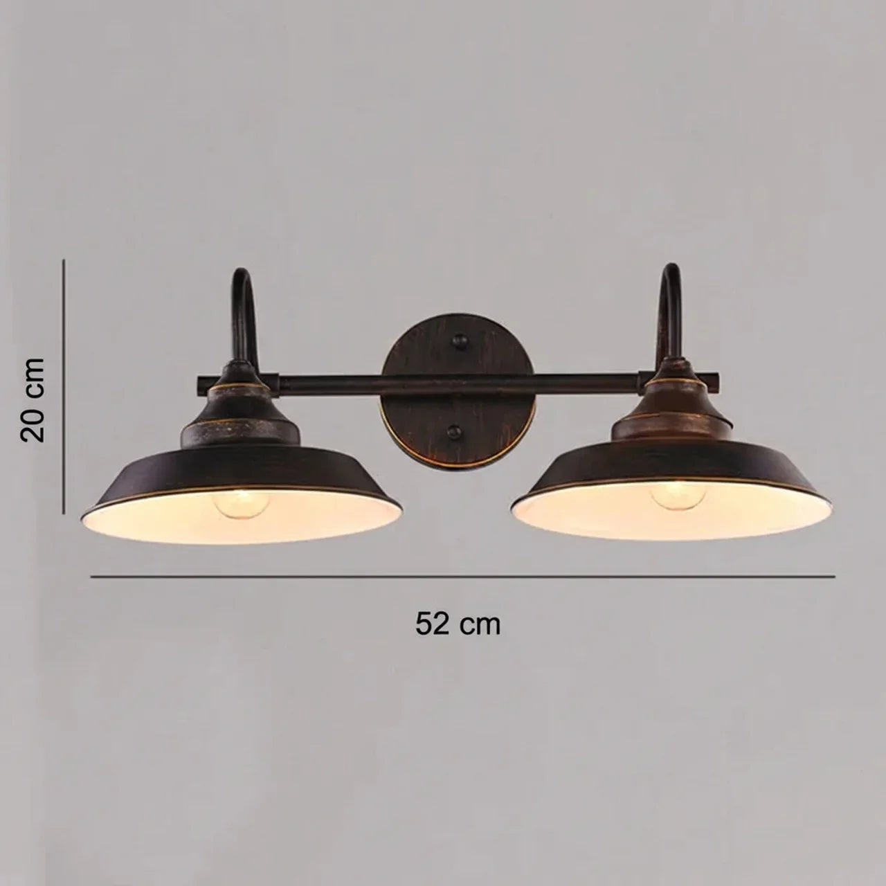 Vintage Industrial Dome Wall Sconce Lamp 1-Light