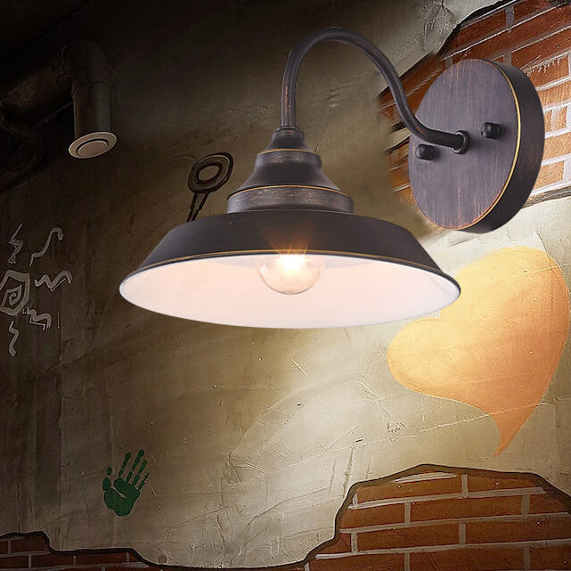 Vintage Industrial Dome Wall Sconce Lamp 1-Light