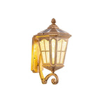 Vintage Solar Glass Lantern Wall Sconce 1-Light