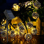 Vintage Solar Globe LED String Lights 10-Light