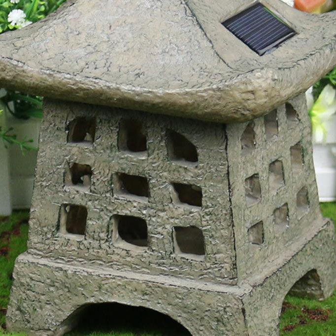 Vintage Solar Pagoda LED Outdoor Lantern 1-Light