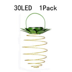 Vintage Solar Pineapple LED Hanging Lantern 1-Light