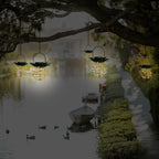 Vintage Solar Pineapple LED Hanging Lantern 1-Light