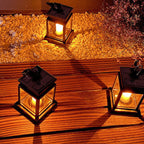 Vintage Solar Square LED Hanging Lantern 1-Light