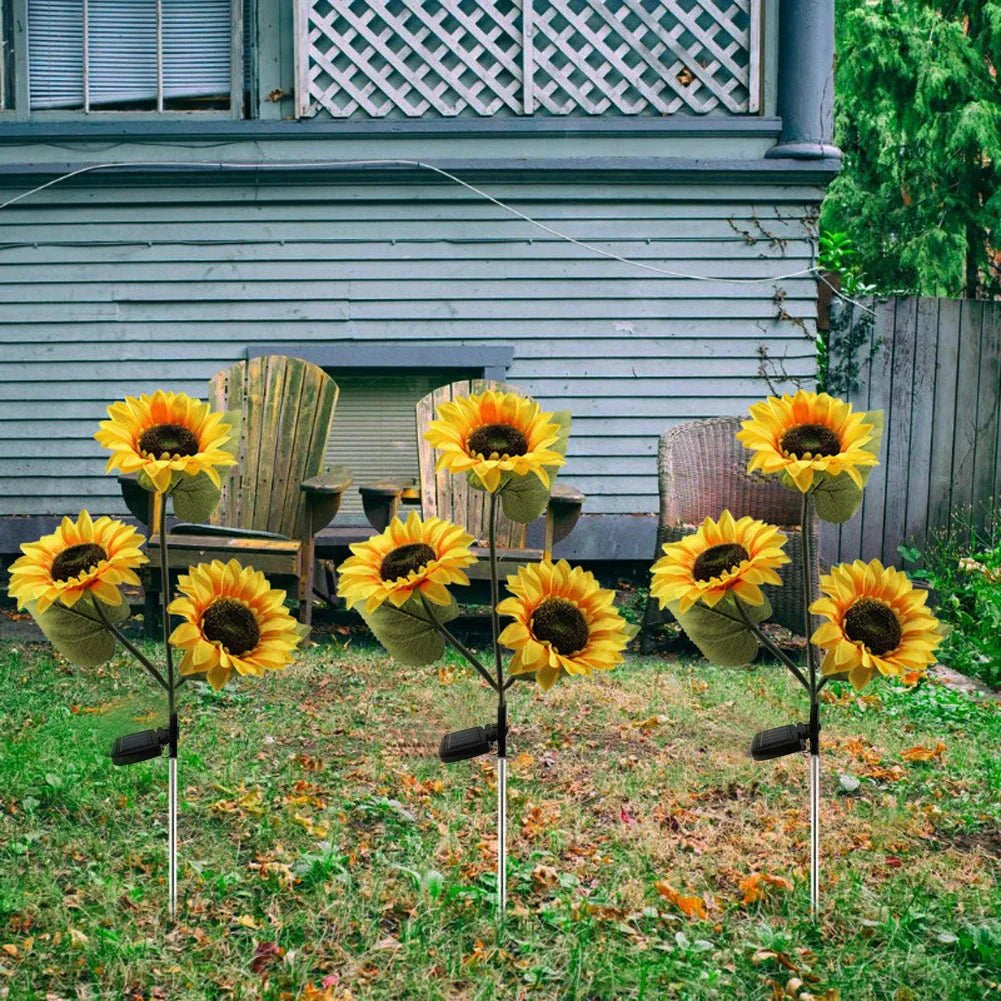 Vintage Sunflower Solar LED Stake Light 1-Light