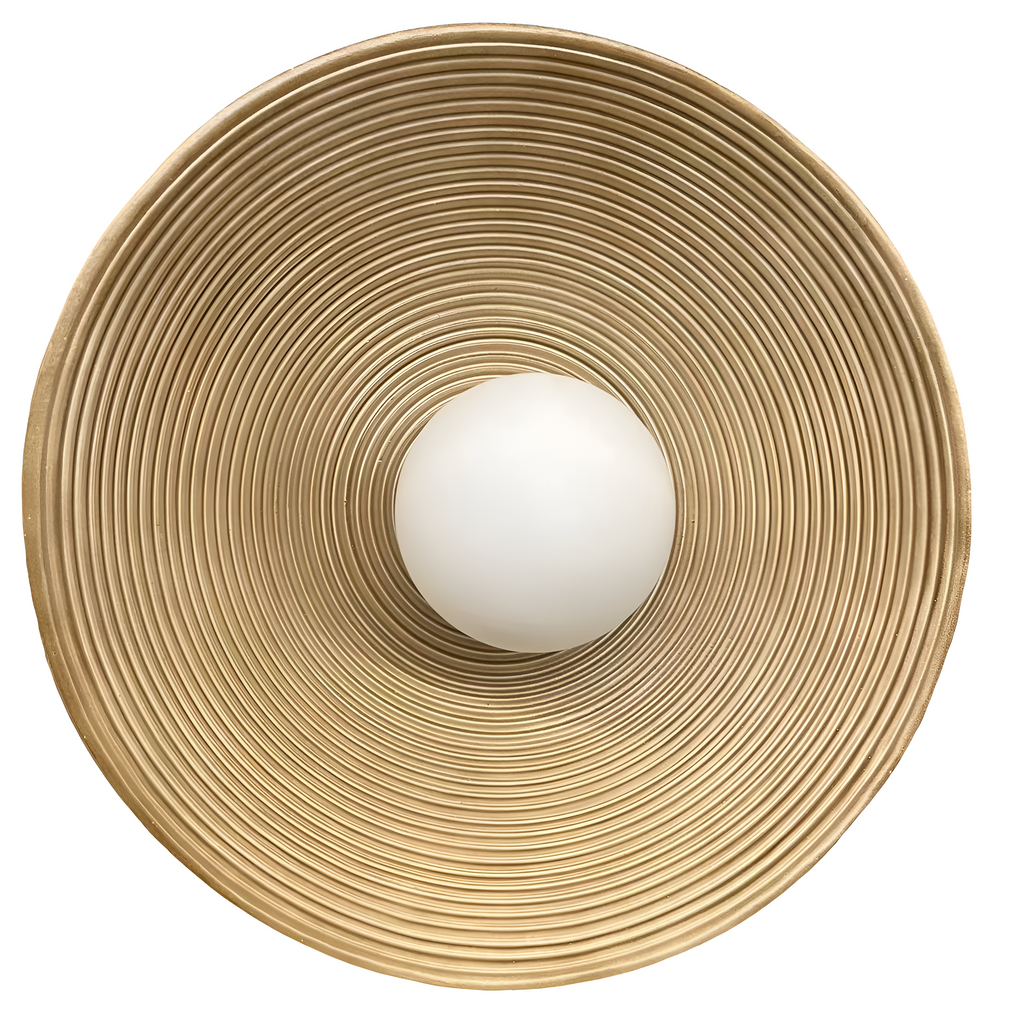 Retro Resin Ceramic-style Round Wall Sconce LED 1-light