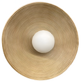 Retro Resin Ceramic-style Round Wall Sconce LED 1-light