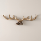 Wall Mounted Coat Rack Resin Antler Design Multi Hook Entryway Storage