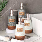 Soap Dispenser Kitchen Bathroom Refillable Terrazzo Design
