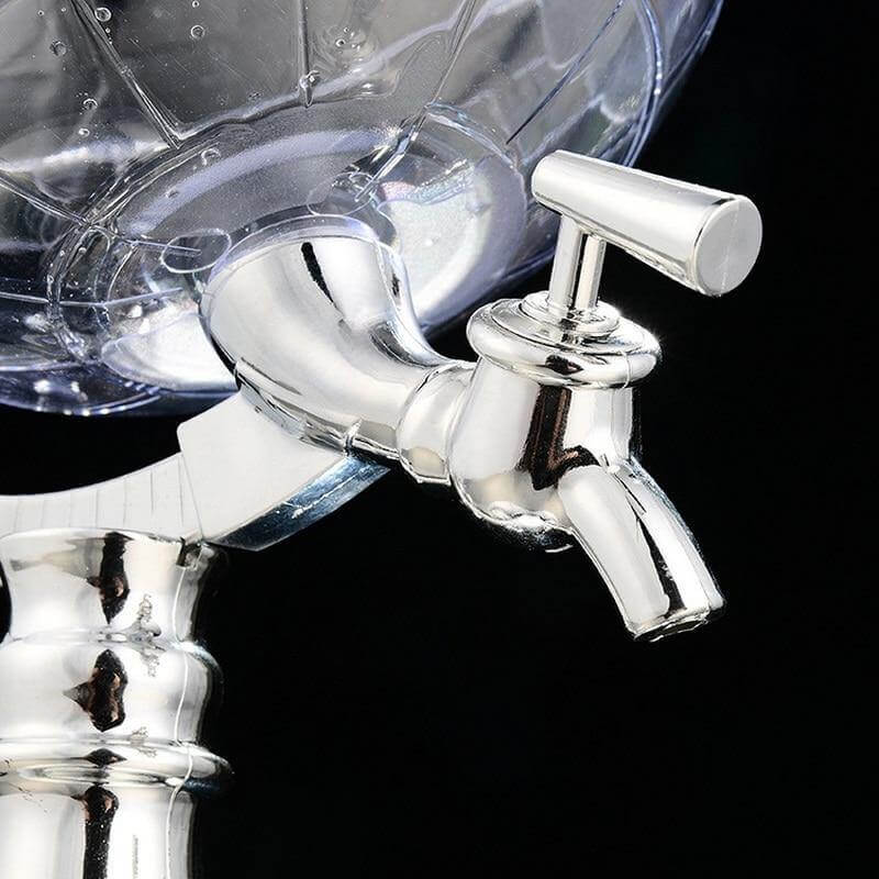 Globe Beverage Dispenser, Tap Spout, Transparent Globe Design